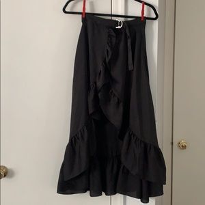ruffle high low skirt (with built in shorts)